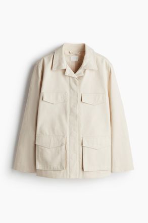 H&M Cargojacke aus Twill - Hellbeige