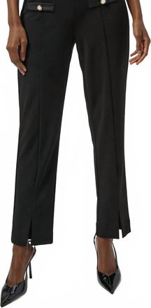 Joseph Ribkoff Front Slit Pull On Straight Pant In Black