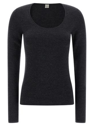 Toteme Gray Viscose Womens Cardigan