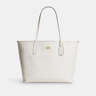 Coach City Tote Bag In Signature Canvas