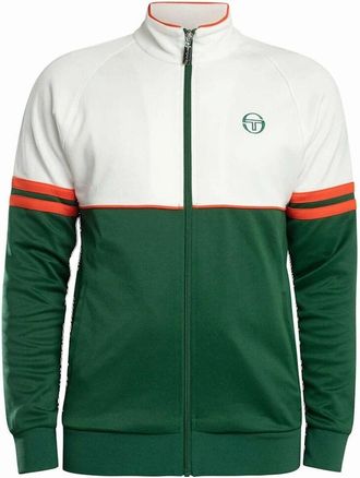 Sergio Tacchini Mens Sergio Tacchini Orion Track Jacket - Gardenia/Eden/Tangerine Tango - Green - Size: 42/Regular