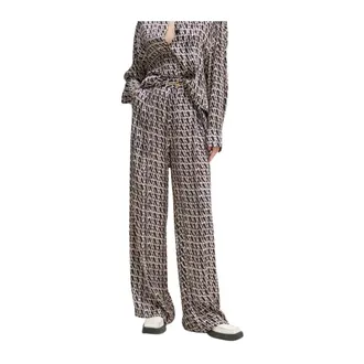 &Aacute;eron Broeken, Dames, Bruin, S, Satijn, Wijde broek