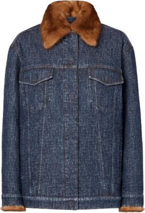 Fendi FF Denim Blouson - female - Fendi - Denim Jackets - Blue - S - Jackets