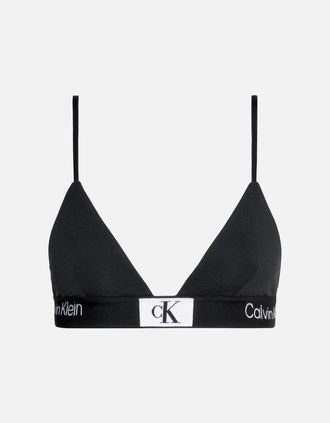 Calvin Klein Womens CK 1996 Unlined Triangle Bra, Black - Size: XS