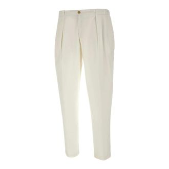 BRIGLIA 1949 Slim-fit Trousers, male, White, Size: XS Portobello Trousers