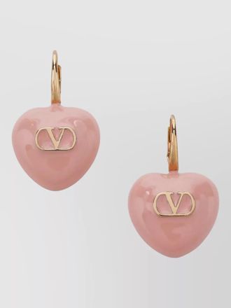 Valentino Garavani heart shape metal hardware drop earrings
