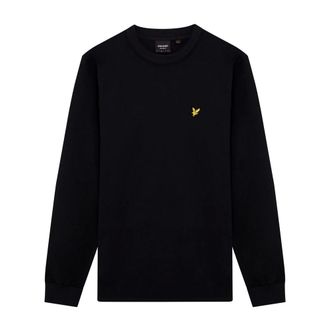 Lyle & Scott Sweatshirts, male, Black, Size: 2XL Relaxed Long Sleeve T-Shirt
