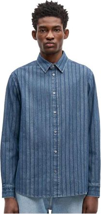 Samsøe & Samsøe Heren, Overhemden, Blauw, Maat: L