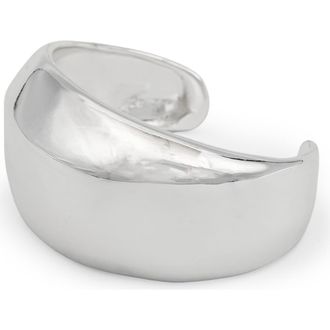 Black Suede Studio Slice Cuff in Silver at Nordstrom