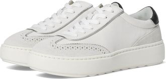 Johnston & Murphy Cammie T-Toe Lace-Up Womens Shoes White : 8.5 M, Leather/Suede