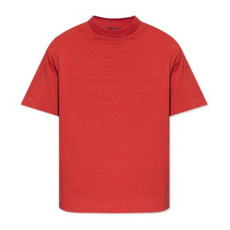 Emporio Armani Rode korte mouw T-shirt 3D1T941Jwzz 0363 - Heren - T-shirts - Rood - S - Tops