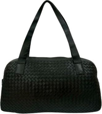 Bottega Veneta Pre-owned Shoulder Bags, female, Black, Size: ONE SIZE Pre-owned Leather Shoulder Bag