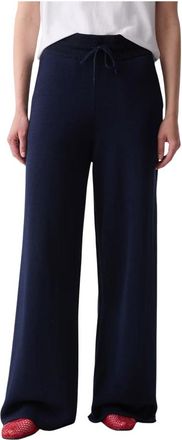 Kenzo Signature Straight Pants - Dames - Wijde Broeken - Blauw - XS - Katoen - Broeken