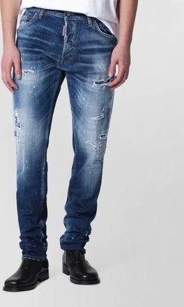 Dsquared2 distressed faded wash trousers five pocket