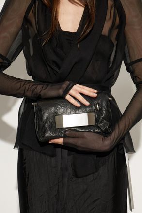 Rick Owens Pillow Griffin Shoulder Bag, Unisex, Black