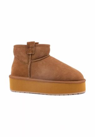 Emu Womens Foy Flatform Micro Boots In Chestnut