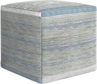 Simpli Home Naya Boho Cube Pouf