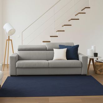Talamo Italia Sof&aacute; Fijo Dgambar, Sof&aacute; De 2 Plazas, 100% Made In Italy, Sof&aacute; Sala De Estar, En Tela Acolchada, Con Reposacabezas Ajustable Y Reposabrazos Est&aacute;ndar, C