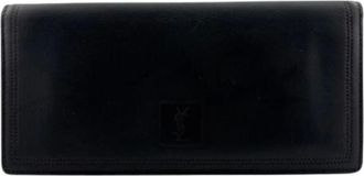 Saint Laurent Pre-owned Wallets, male, Black, Size: ONE SIZE Pre-owned Long wallet (bi-fold)