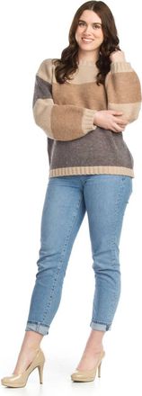 Papillon Striped Color Blocked Sweater In Brown
