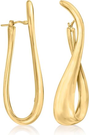 Ross-Simons Italian 18kt Gold Over Sterling Silver Twisted Hoop Earrings