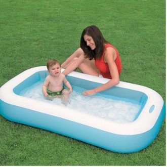 Trade Shop Trade Shop - Piscina Gonfiabile Per Bambini Baby Rettangolare 166 X 100 X 28 Cm Giardino
