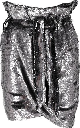 Iro Iro Mini Skirt in Silver Sequins