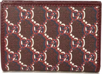 Gucci Bordeaux Red Color Gg Supreme Wallet (Bi-Fold) (Pre-Owned)