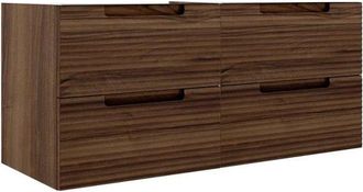 Saniclass Prime Balance Wastafelonderkast - 120x55x44.9cm - 4 lades - Geintegreerde greep - MDF - Noten