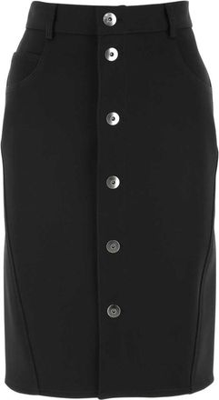 Bottega Veneta Black stretch wool blend skirt