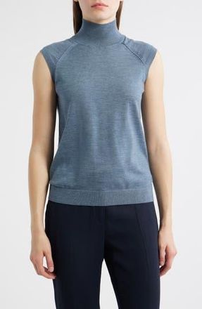 BOSS Fipini Turtleneck Sleeveless Virgin Wool Sweater in Tanzanite at Nordstrom Rack, Size Xx-Large