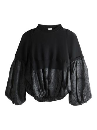 Comme Des Garçons Trui met ballonmouwen - Zwart