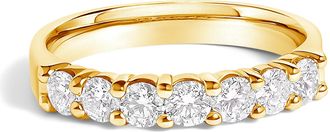 House of Brilliance 14K Gold 3/4 Cttw Diamond 7 Stone Band Ring