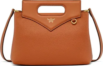 MCM Soft Diamond Tote in Embossed Leather in Terracotta at Nordstrom
