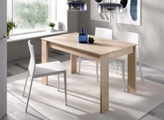 Dmora Mesa Fija Dbagatt, Mesa De Comedor Multiusos, Mesa Rectangular Para La Cocina O El Comedor, 139x81h77 Cm, Roble - Dmora