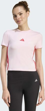 adidas T-Shirt ADIDAS SPORTSWEAR W 3S SJ BABY T, Damen, Gr. XXL, clear pink, pure ruby, Obermaterial: 93% Baumwolle, 7% Elasthan, Rundhals, Shirts T-Shirt, s