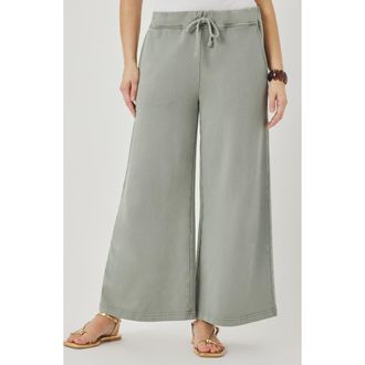Splendid Greta Terry Crop Drawstring Pants in Eucalyptus Green at Nordstrom, Size X-Small