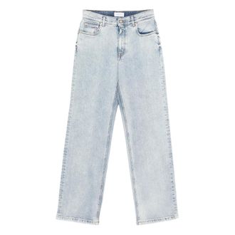 Fabiana Filippi Jeans, Dames, Blauw, S, Denim, Rechte Denim Broek