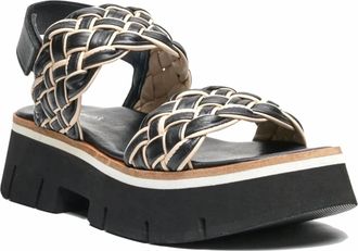 Homers Womens Tubular Double Strap Sandal In Black