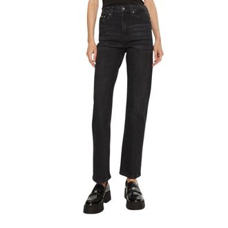 Calvin Klein Jeans Straight Fit Jeans, female, Black, W26 L32, High Rise Straight J20J224895