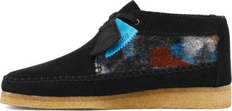 Clarks Classic Weaver Boot - Heren - Veterschoenen - Zwart - 45 EU - Wol - Schoenen
