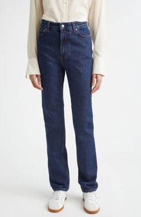 Toteme High Waist Slim Leg Jeans in Indigo at Nordstrom, Size 29