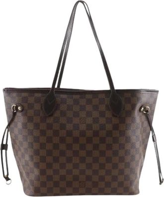 Louis Vuitton Pre-owned Neverfull MM Damier Canvas Tote Bag - Dames - Vintage Shopper - Bruin - ONE Size - Vintage