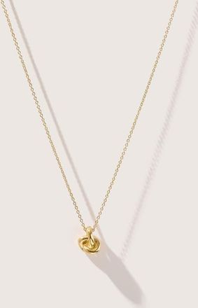 Otiumberg 14kt Gold Vermeil Mini Knot Necklace in Yellow Toned Gold at Nordstrom