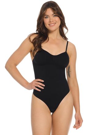 Magic Bodyfashion Shaping-Body MAGIC BODYFASHION, Damen, Gr. XXL, N-Gr, schwarz, Obermaterial: 92% Polyamid, 8% Elasthan, eng normal, tiefer V-Ausschnitt, Bodys Shaping