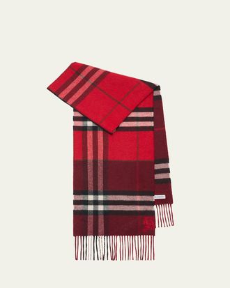 Burberry Double-Faced Wool Check Scarf