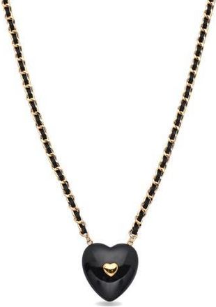 Eye Candy Los Angeles Violet Heart Pendant Necklace in Gold at Nordstrom Rack