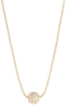 Nordstrom Rack Pav&eacute; Ball Pendant Necklace in Clear- Gold at Nordstrom Rack