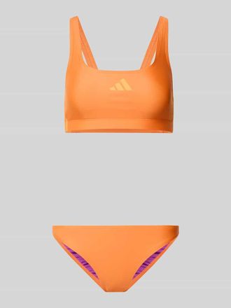 adidas Bikini Set mit Logo-Detail in Orange, Gr&ouml;&szlig;e 36