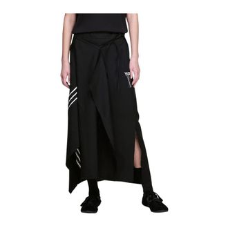 adidas Sport Uniform Raw Cut 3-Stripes Rok - Dames - Tenniskleding - Zwart - M - Katoen - Fitness